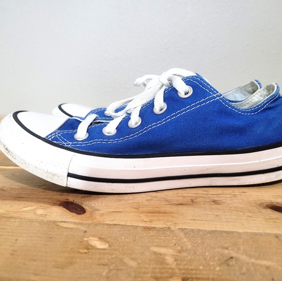 Converse All Star Chuck Taylor Blue Sneakers Low Top Canvas Shoes Women's Size 6 - Picture 8 of 12